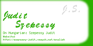 judit szepessy business card